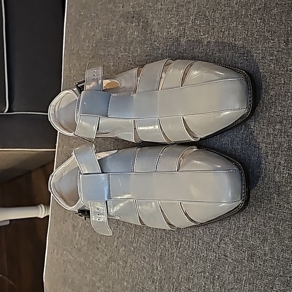 Stacy Adams "Calisto" light gray Leather Lined Monk Strap Dress Sandals sz 14… - Picture 5 of 6